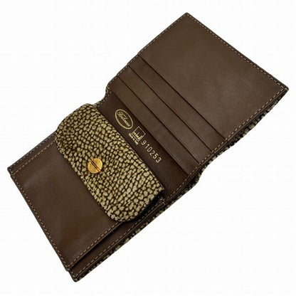ボルボネーゼ スエードレザー 二つ折り財布