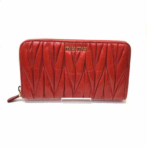 ミュウミュウ マテラッセ レザー長財布
