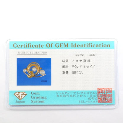 Au750 イエロー ゴールド アコヤ パール ブローチ