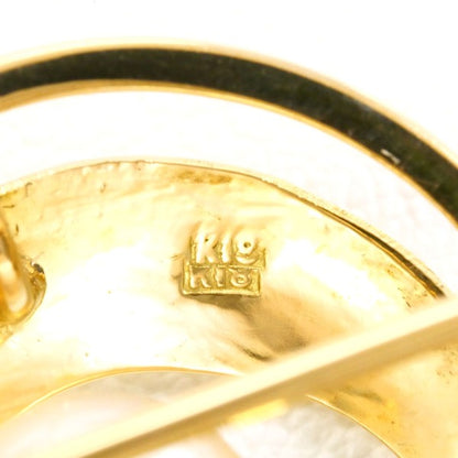 Au750 イエロー ゴールド アコヤ パール ブローチ