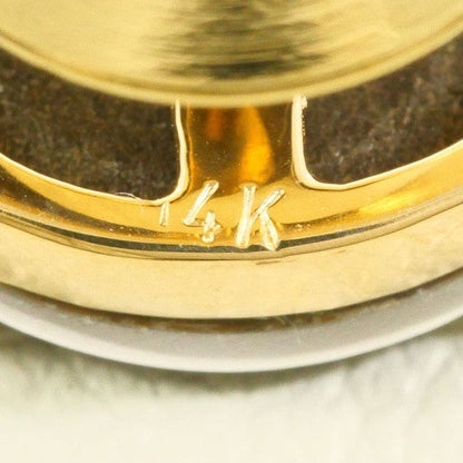 14K イエロー ゴールド 合金 アンモライト ブローチ