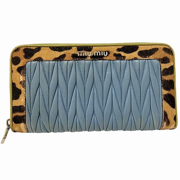 ミュウミュウ マテラッセ レザー長財布