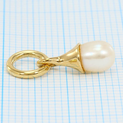 agete K18YG パール ペンダント トップ