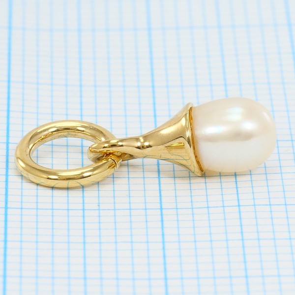 agete K18YG パール ペンダント トップ