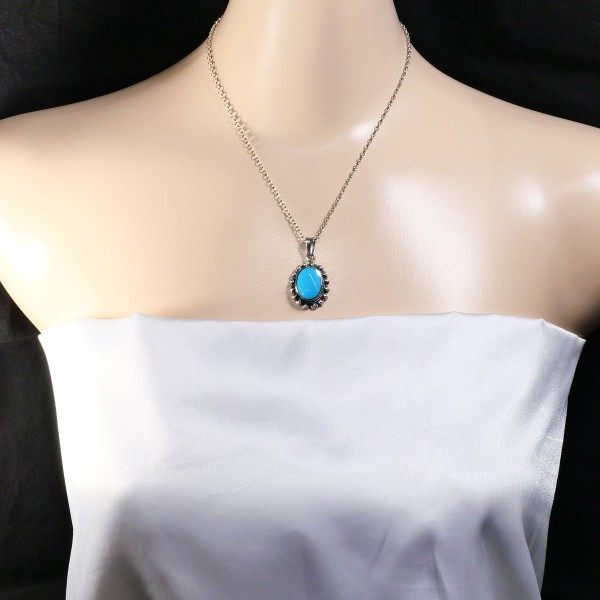 925シルバー 人工石 ネックレス