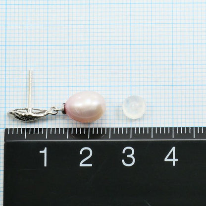 14Kホワイトゴールドパールピアス