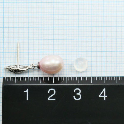 14Kホワイトゴールドパールピアス