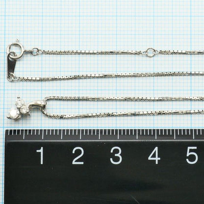 Au750ホワイトゴールドダイヤネックレス