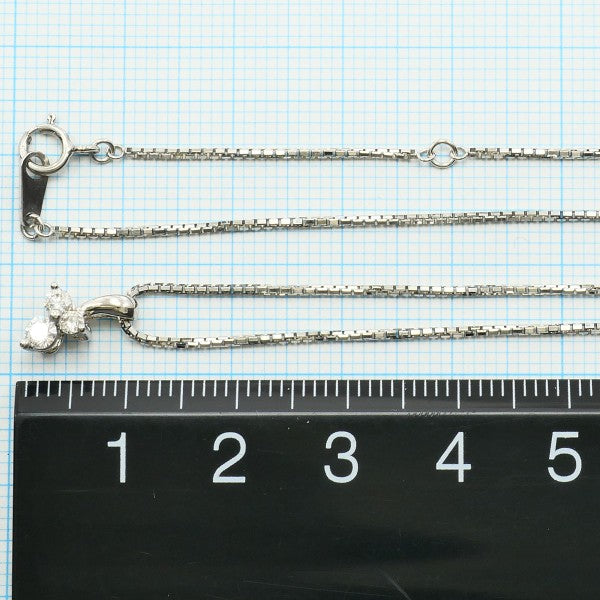 Au750ホワイトゴールドダイヤネックレス