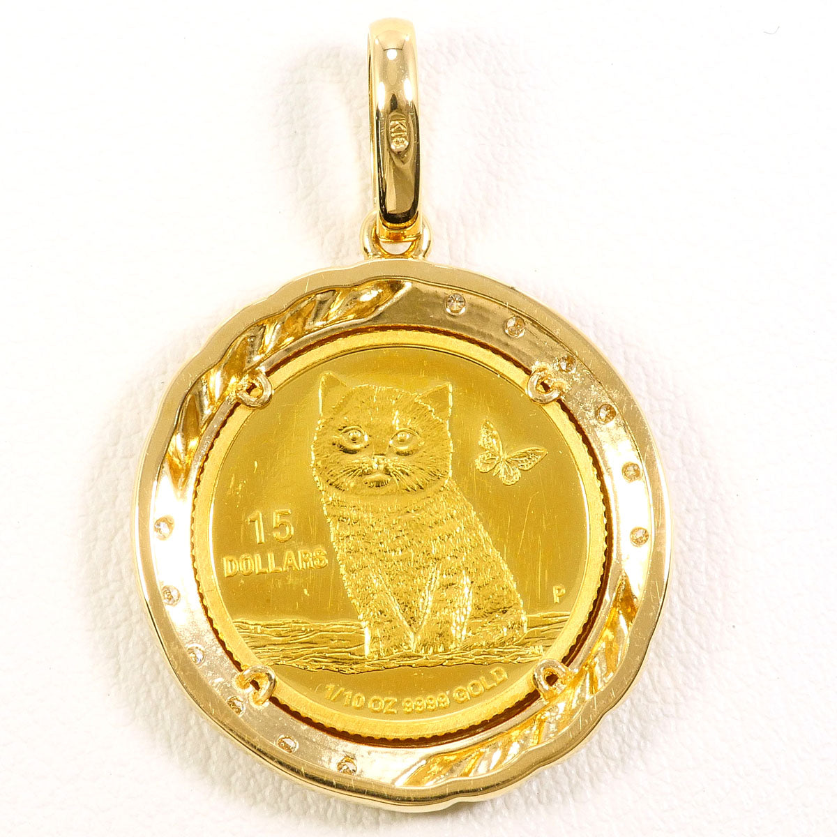 Manx Cat コイン Au999 Au750 ペンダント