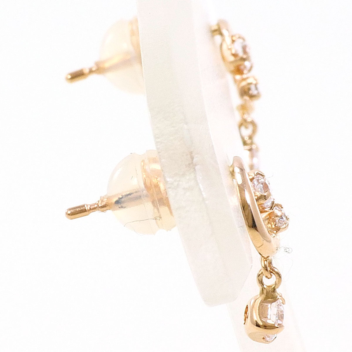 canal4℃ K10 ピンク ゴールド ジルコニア ピアス