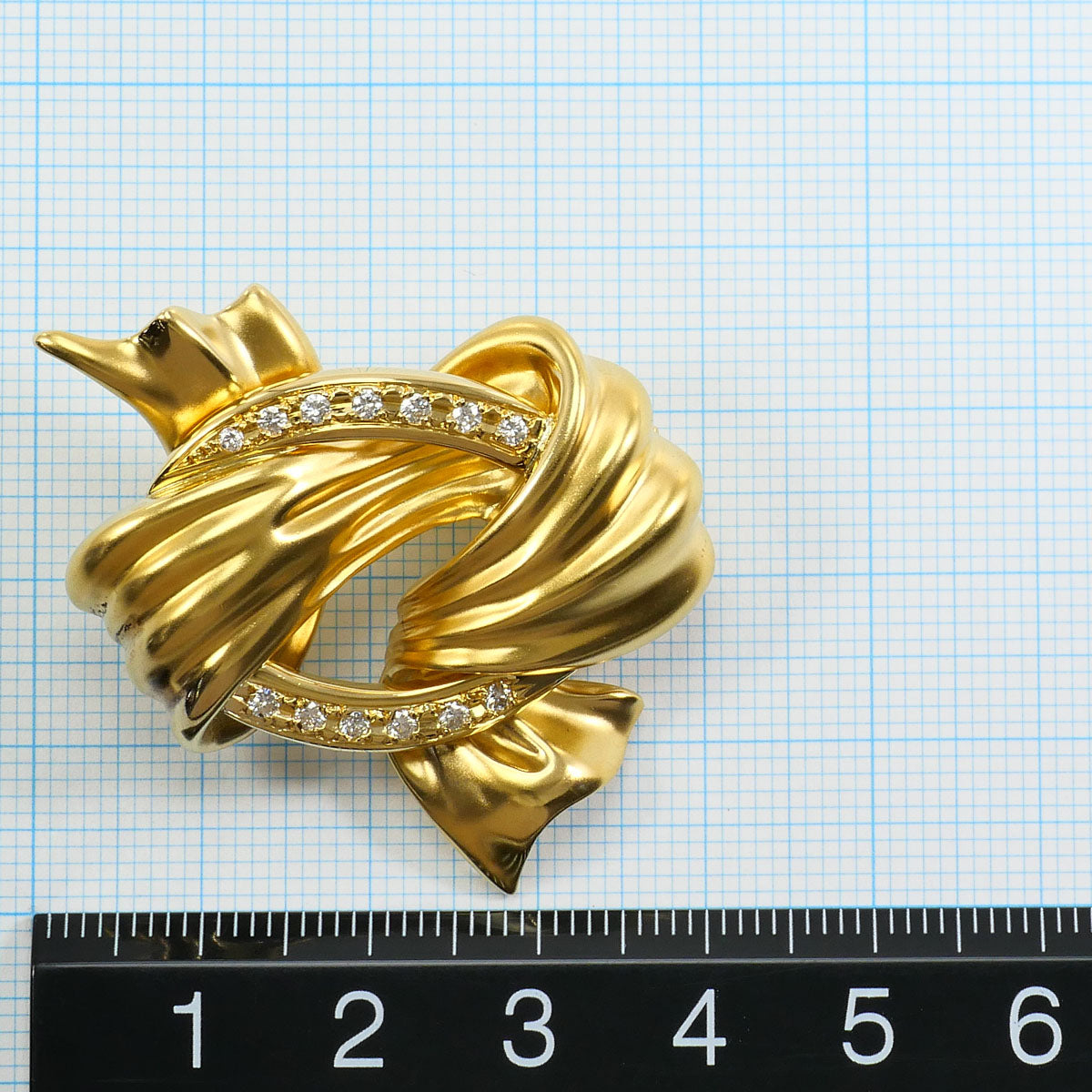 Au750 ダイヤモンド ブローチ