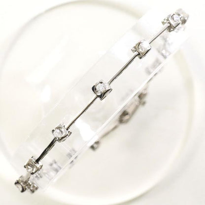 Au750 ホワイト ゴールド ダイヤモンド ブレスレット