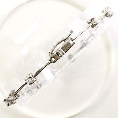 Au750 ホワイト ゴールド ダイヤモンド ブレスレット