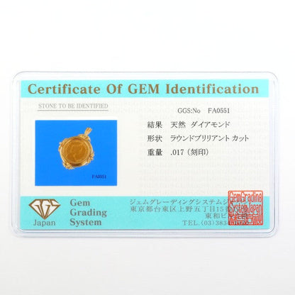 K24 K18YG キャット コイン ペンダント