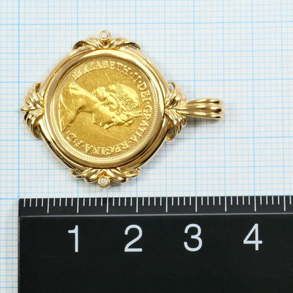 Au916 Au750 コイン ペンダント トップ ジュエリー