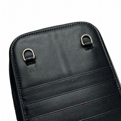 バレンシアガ CASH ZIP PHONE HOLDER レザーショルダーバッグ