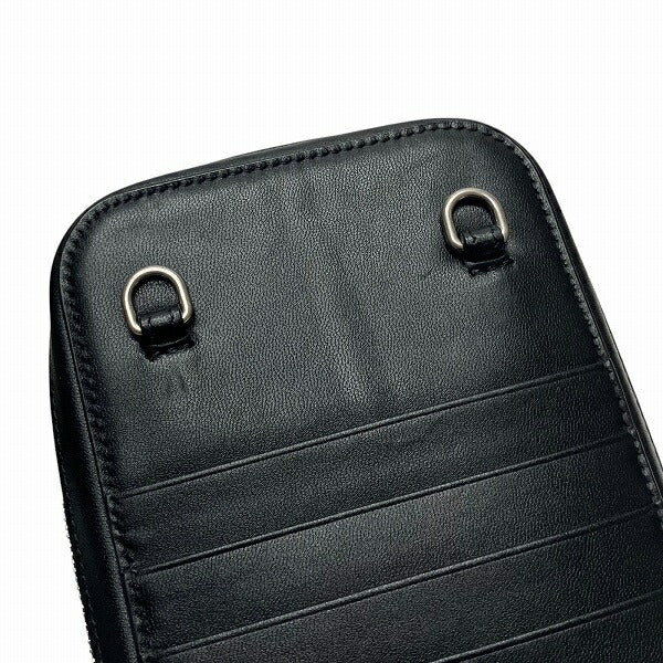 バレンシアガ CASH ZIP PHONE HOLDER レザーショルダーバッグ