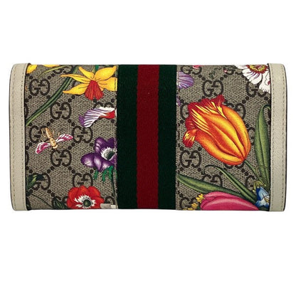グッチ オフィディア GGフローラ PVCキャンバス長財布