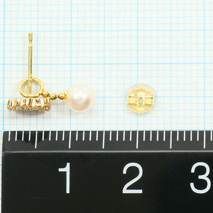 Au750パールダイヤモンドピアス