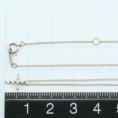 ウィスプ K10ホワイトゴールドダイヤネックレス