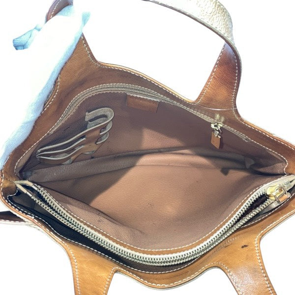 セリーヌ マカダム レザーハンドバッグ