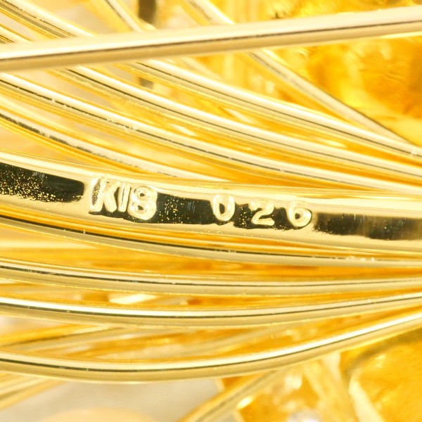 Au750 淡水パール ダイヤモンド 2wayブローチペンダントトップ