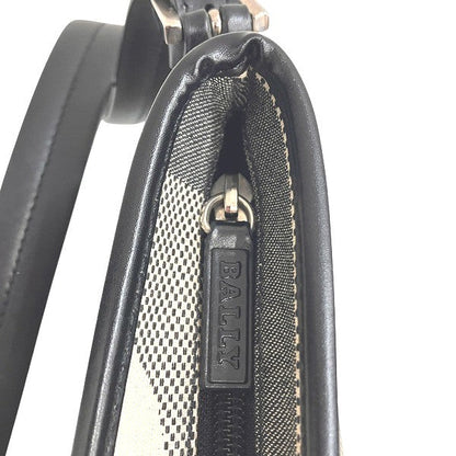 バリー キャンバス×レザー ショルダーバッグ