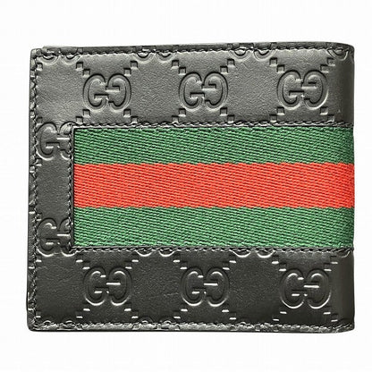 グッチ GGシグネチャー レザー二つ折り財布