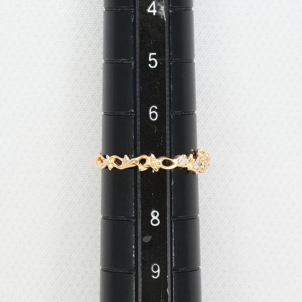 アガット K10ピンクゴールドダイヤリング