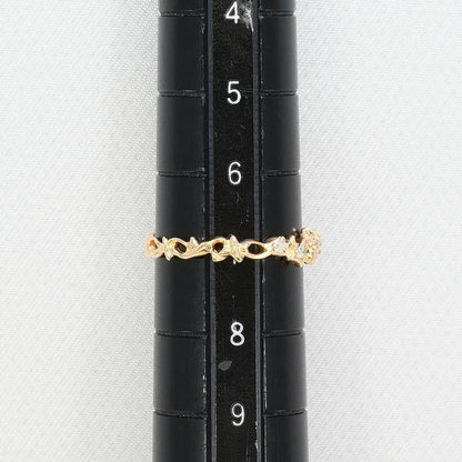 アガット K10ピンクゴールドダイヤリング