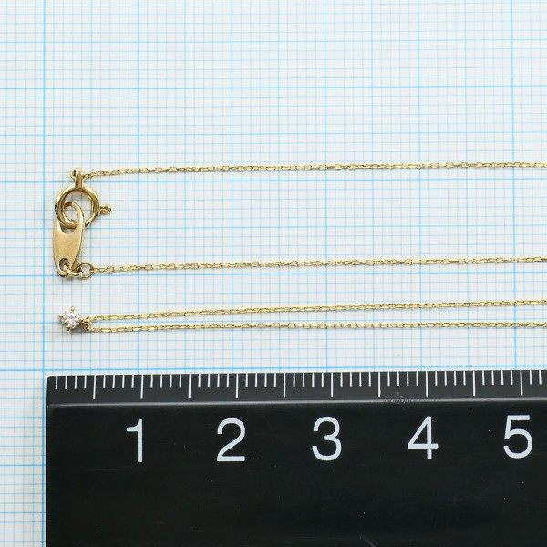 エテ K10イエローゴールド ダイヤモンドネックレス