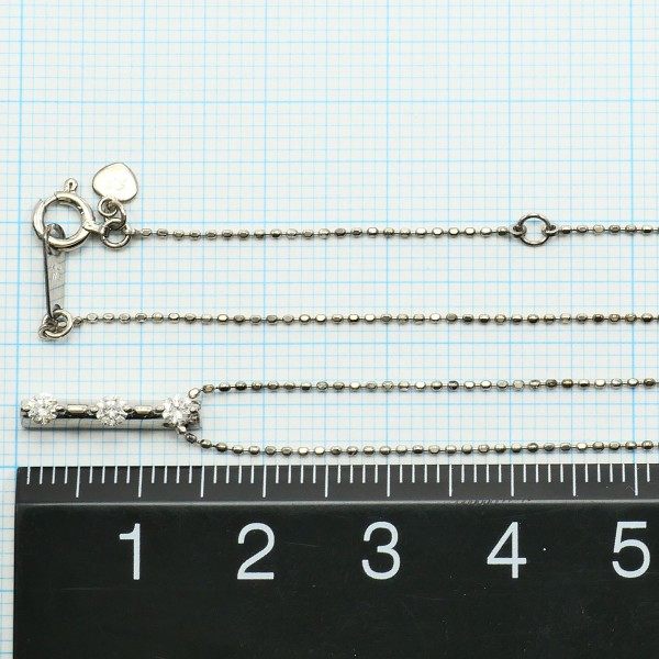 セイレーンアズーロ K10ホワイトゴールド ダイヤモンド ネックレス