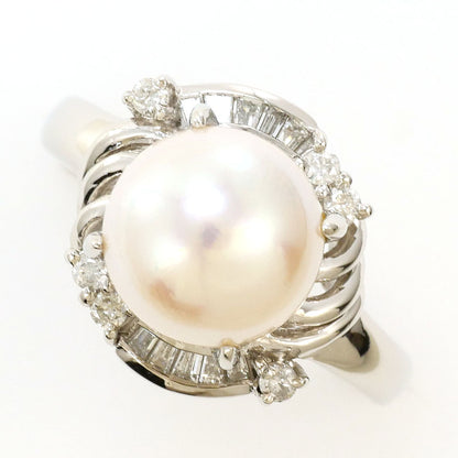 プラチナ パール ダイヤモンド リング