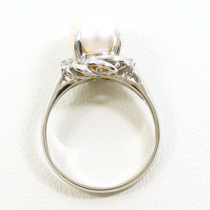 PT900プラチナパールダイヤリング