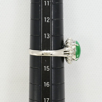 プラチナ ヒスイ ダイヤモンド リング