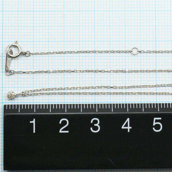 K10ホワイトゴールドダイヤネックレス