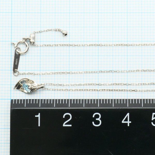K10ホワイトゴールド ブルーダイヤモンド ネックレス