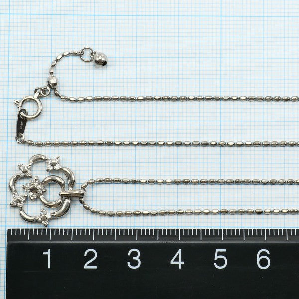 Au750ホワイトゴールドダイヤモンドネックレス
