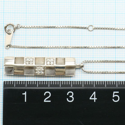 Au750ホワイトゴールドダイヤモンドネックレス