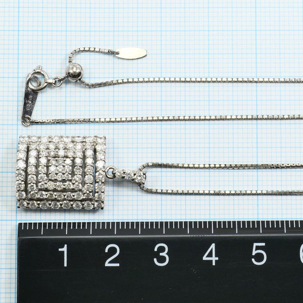Au750ホワイトゴールドダイヤネックレス