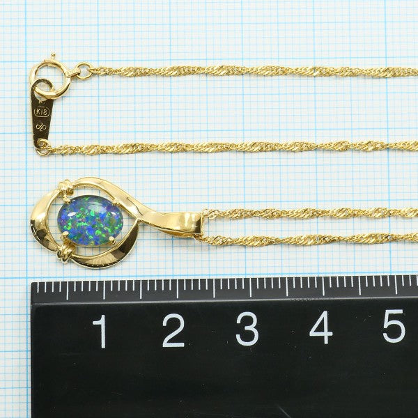 Au750人工石ネックレス