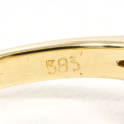Au585 Yellow Gold Chrysoprase Zirconia Ring