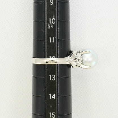 プラチナ パール ダイヤモンド リング