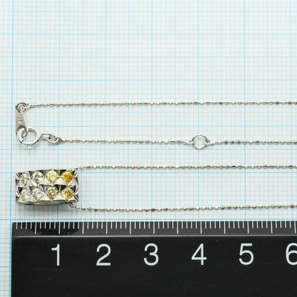 Au750ホワイトゴールドダイヤネックレス