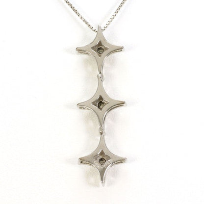 Au750ホワイトゴールドダイヤネックレス