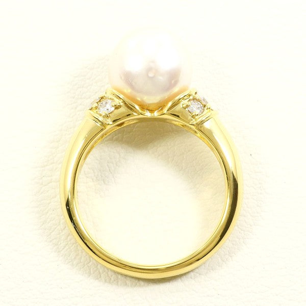 Au750イエローゴールド南洋パールダイヤリング