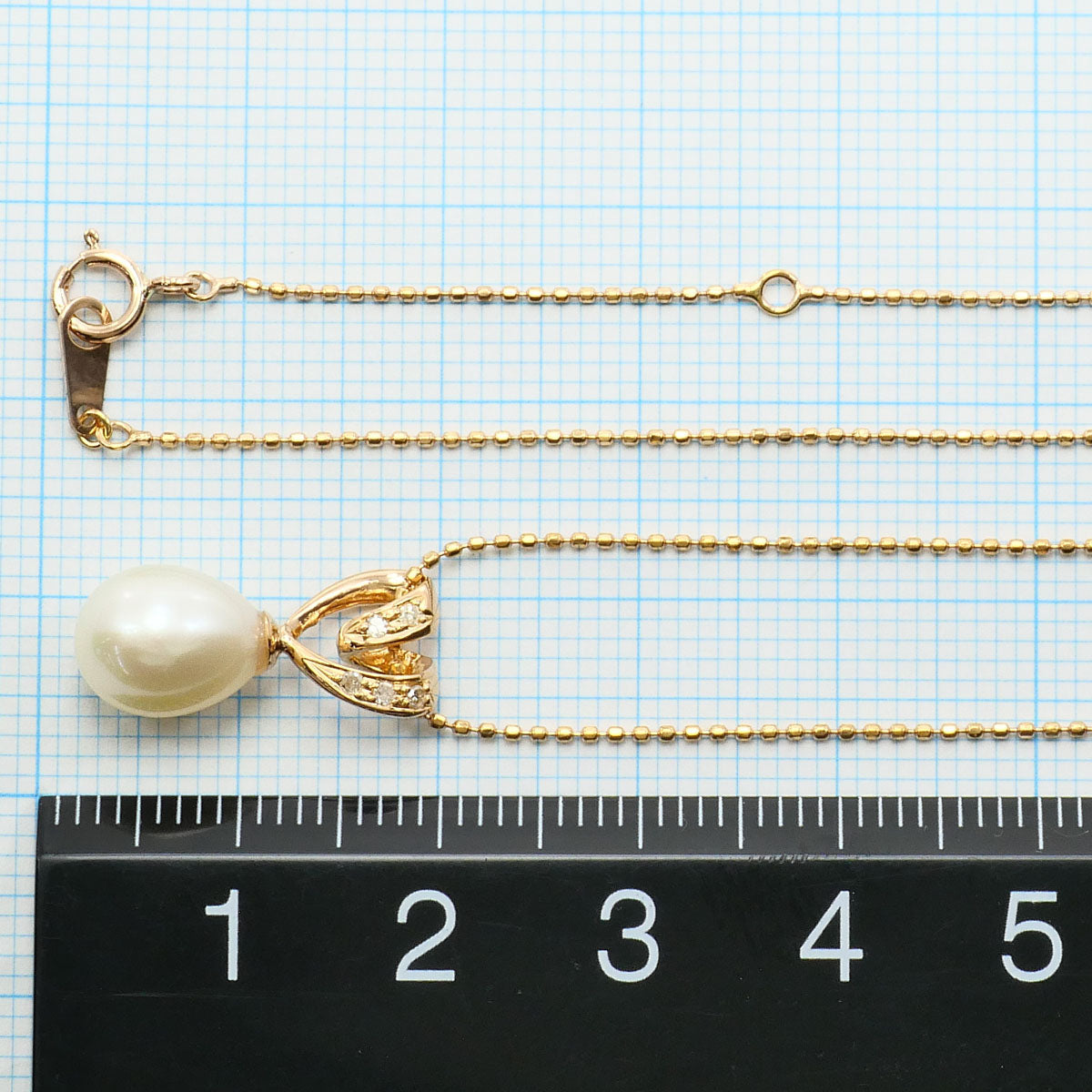 Au750パールダイヤネックレス