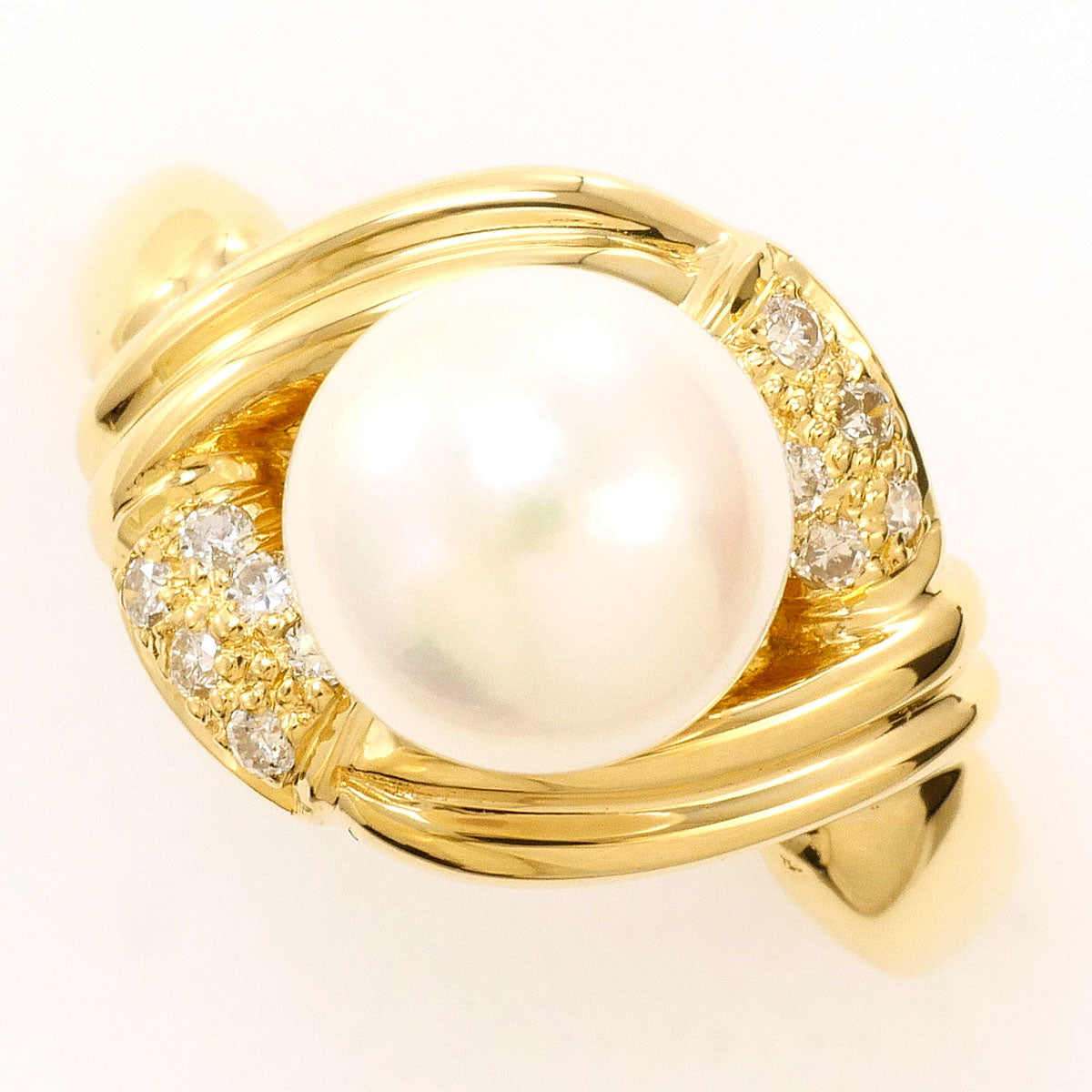 K18 パール ダイヤモンド リング