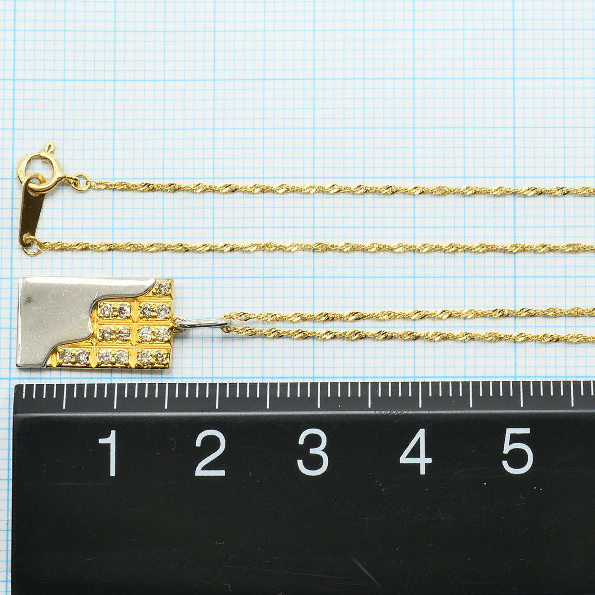 Au750プラチナブラウンダイヤモンドネックレス